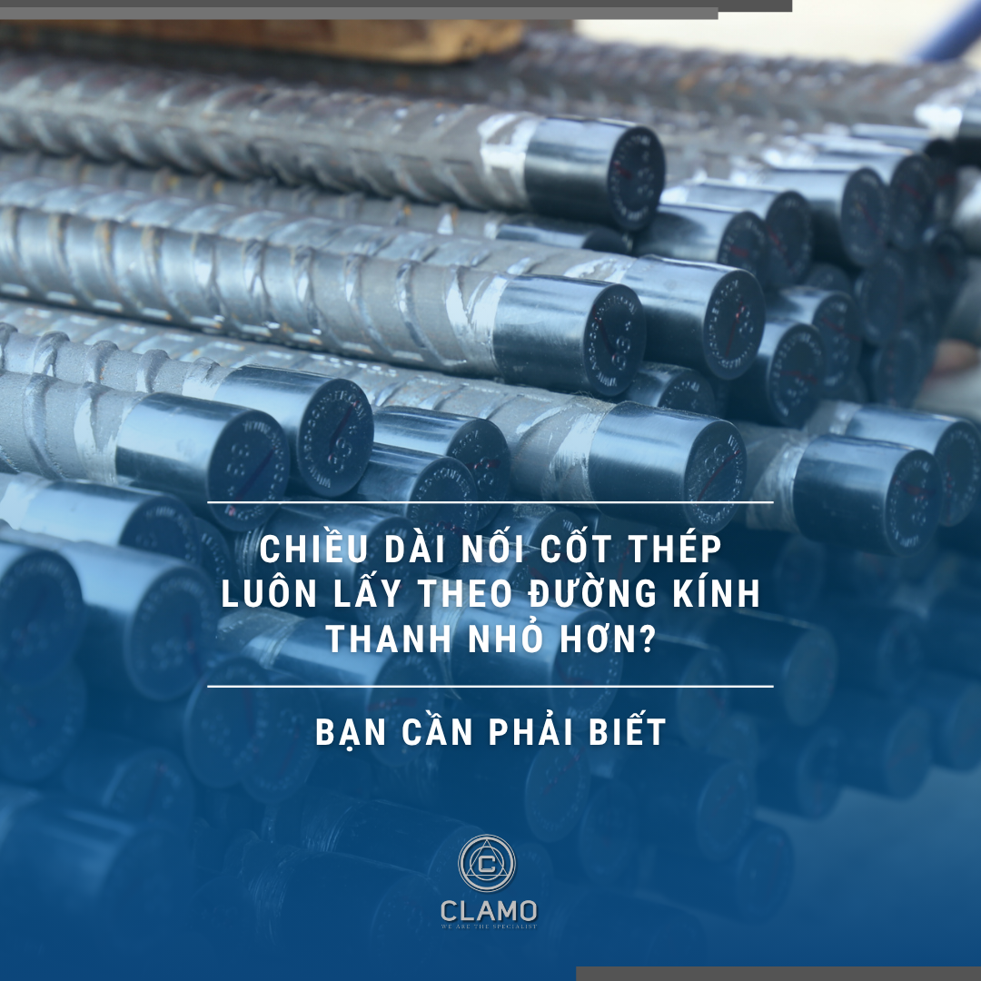 chiều dài nối cốt thép luôn lấy theo đường kính thanh nhỏ hơn