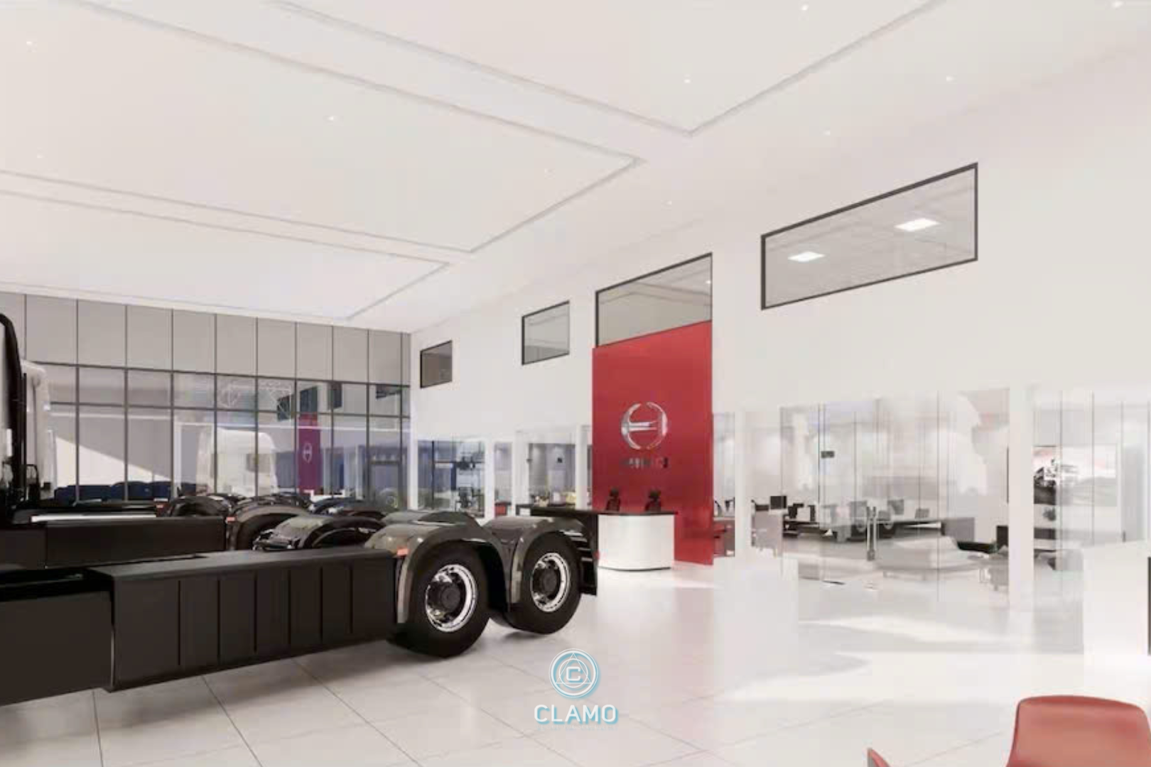 Phối cảnh shoroom HINO Bình Dương